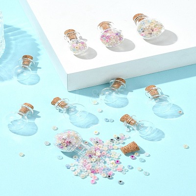 12Pcs 3 Styles Glass Bottles AJEW-FS0001-20-1