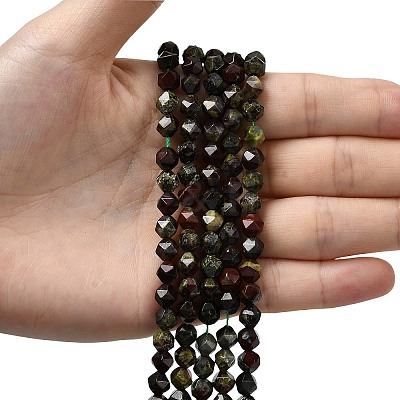 Natural Dragon Blood Beads Strands G-Z119-A17-01-1