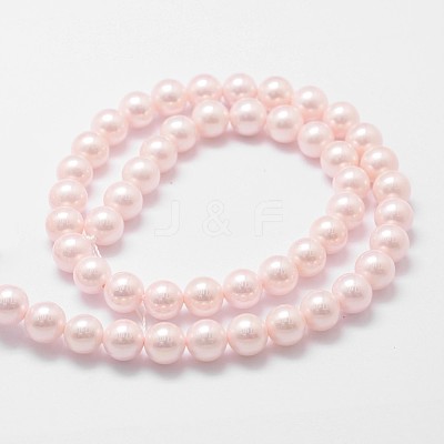 Shell Pearl Bead Strands BSHE-L025-06-8mm-1