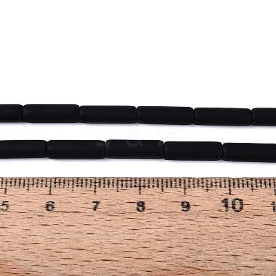 Frosted Opaque Glass Beads Strands X-GLAA-N070-01A-D01-1