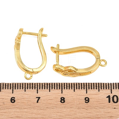 Brass Hoop Earring Findings KK-K340-36G-1