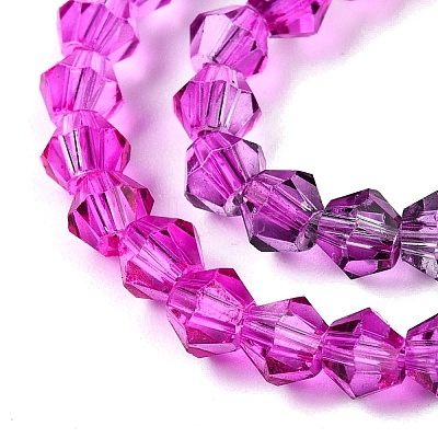 Gradient Color Baking Paint Glass Bead Strands DGLA-A039-T2mm-A09-1