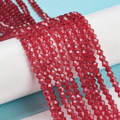 Baking Paint Transparent Glass Beads Strands DGLA-F029-J2mm-09-1