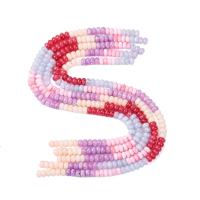 Gradient Color Natural White Jade Beads Strands G-NH0006-A12-01-1