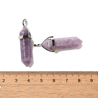 Natural Lepidolite Pointed Pendants G-G025-01P-30-1