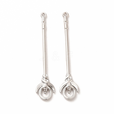 Rack Plating Alloy Big Pendants PALLOY-E025-15P-1