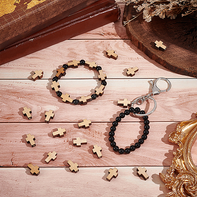 120Pcs Natural Wooden Beads WOOD-UN0001-11-1
