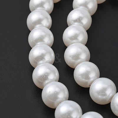 Glass Pearl Beads Strands X-HY-10D-B01-1-1