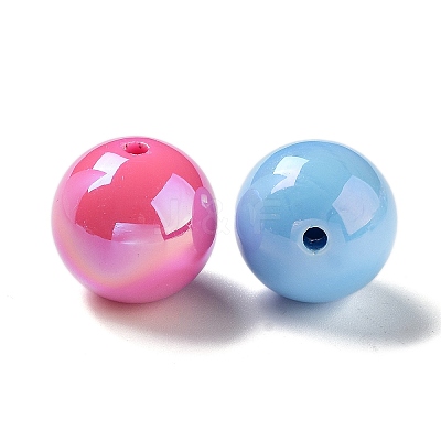 UV Plating Iridescent Acrylic Beads X-MACR-D032-05-1