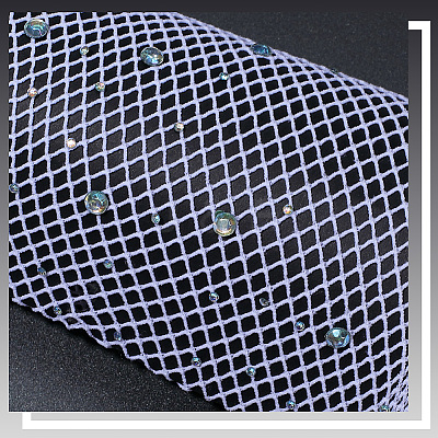 Polyester Mesh Long Gloves AJEW-WH20020-003A-1