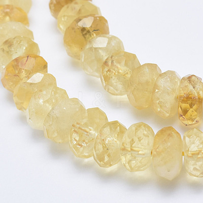 Natural Citrine Beads Strands G-K246-28A-1