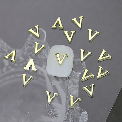 Alloy 26 Letter Shapes Nail Art Decoration MRMJ-WH0114-001-22-1
