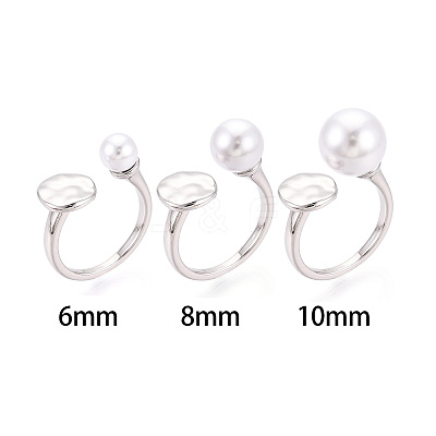 Flat Round Brass Cup Peg Ring Settings KK-N274-27P-1