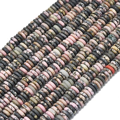 Frosted Natural Rhodonite Beads Strands G-K389-C42-01-1