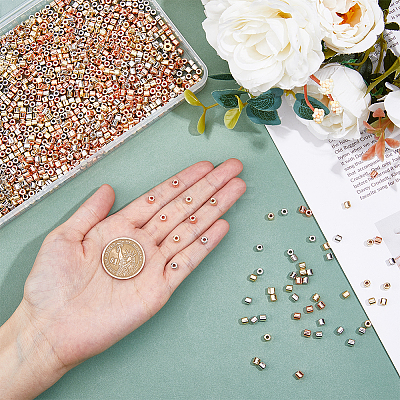 3 Bags 3 Colors CCB Plastic Spacer Beads KY-DC0001-23-1