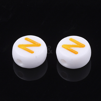Initial Acrylic Beads X-OACR-E001-20N-1