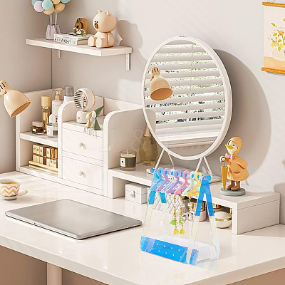 42Pcs 7 Colors Opaque & Transparent Acrylic Earring Display Accessories EDIS-PH0001-33-1
