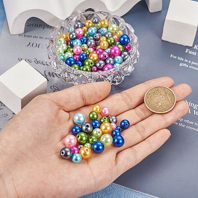 540Pcs 27 Style Spray Painted ABS Plastic Imitation Pearl Beads OACR-TA0001-18-1
