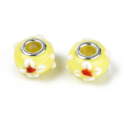 Handmade Lampwork European Beads X-LAMP-Q029-03B-1