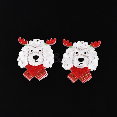 Christmas Theme Printing Acrylic Pendants BACR-N002-01M-1