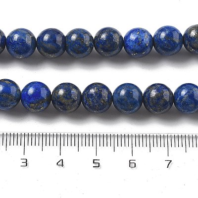 Natural Lapis Lazuli Beads Strands G-P348-01-8mm-1
