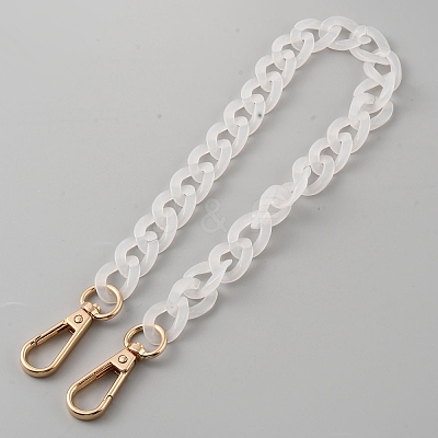 Acrylic Imitation Jelly Curb Chain Link Purse Chains FIND-WH0126-257A-1