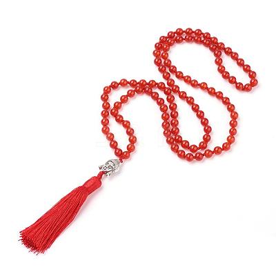 Tassel Pendant Necklaces NJEW-P191-A02-1