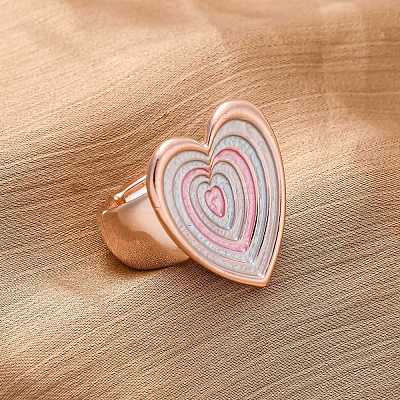 Zinc Alloy & Enamel Stretch Finger Rings for Women RJEW-M101-01D-G-1