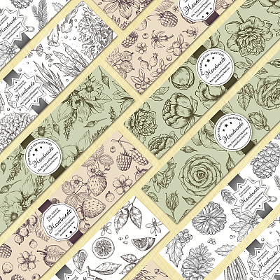 90Pcs 9 Style Handmade Soap Paper Tag DIY-PH0005-62-1