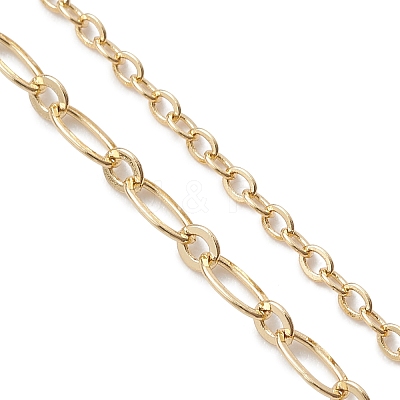 Brass Mixed Chain Slider Necklace Making AJEW-JB01563-01-1