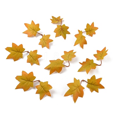 Simulation Maple Leaf Rattan Decoration AJEW-WH0258-667A-1