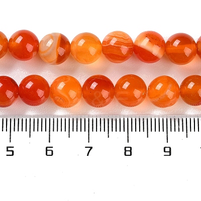 Natural Striped Agate/Banded Agate Beads Strands G-Z060-A01-B17-1