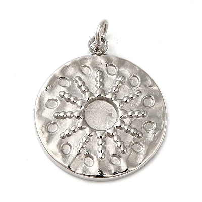 Non-Tarnish 304 Stainless Steel Pendant Cabochon Settings STAS-K263-45P-1