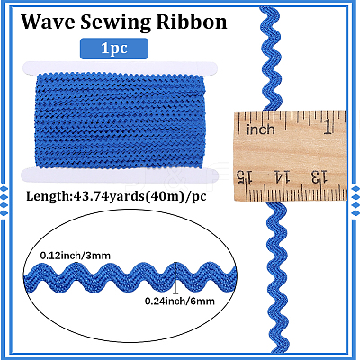40M Polyester Wavy Fringe Trim Ribbon OCOR-GF0004-39U-1