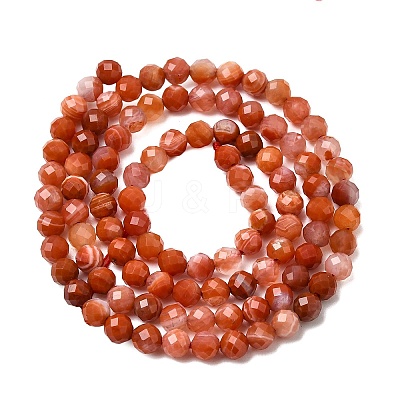 Natural Red Agate Beads Strands G-G343-B02-4mm-1