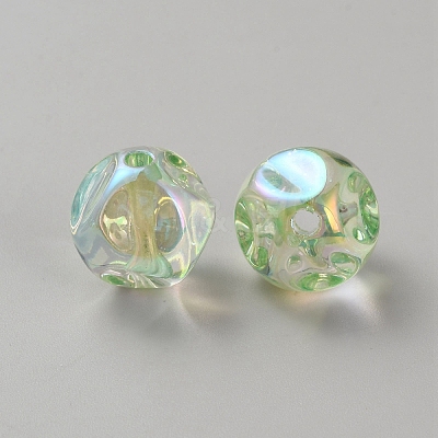 Plating Acrylic Beads OACR-WH20006-01E-1