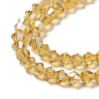 Transparent Electroplate Glass Beads Strands EGLA-S056-4mm-20-1
