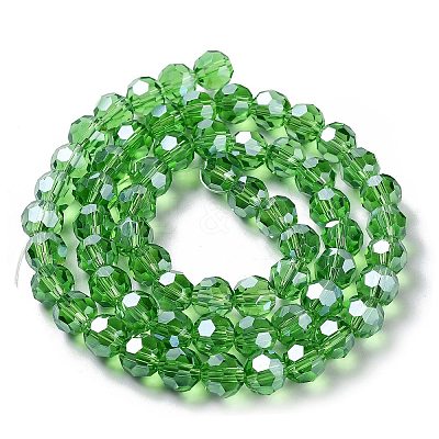 Electroplate Glass Bead Strands EGLA-R015-8mm-14-1