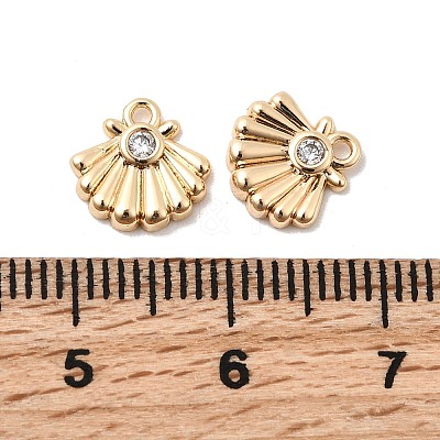 Brass Micro Pave Cubic Zirconia Pendants KK-A277-07G-1