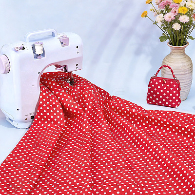Red Cotton Fabric DIY-WH0750-293B-1