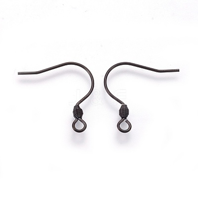 304 Stainless Steel Earring Hooks Ion Plating(IP) STAS-O119-07B-1