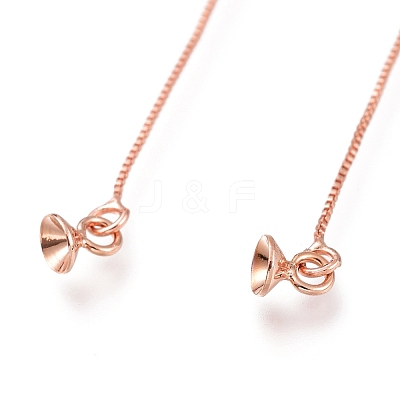 Brass Stud Earring Findings X-KK-O130-01RG-1