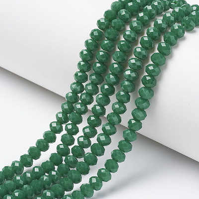 Opaque Solid Color Glass Beads Strands EGLA-A034-P6mm-D09-1