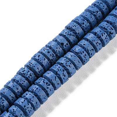 Synthetic Lava Rock Dyed Beads Strands G-H311-09-08-1