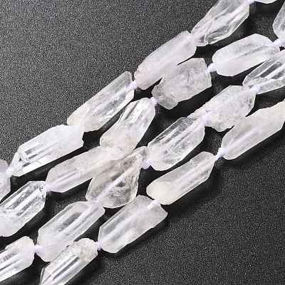 Rough Raw Natural Quartz Beads Strands G-G010-20-1