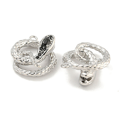 Brass Micro Pave Cubic Zirconia Pendants KK-S386-23P-01-1
