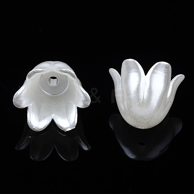 Spray Paint ABS Plastic Imitation Pearl Beads X-MACR-N013-001-1