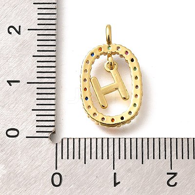 Brass Micro Pave Cubic Zirconia Pendants ZIRC-P123-01G-H02-1