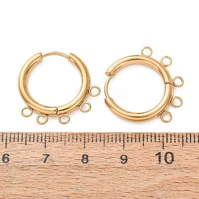 304 Stainless Steel Hoop Earring Findings STAS-D183-02B-G-1