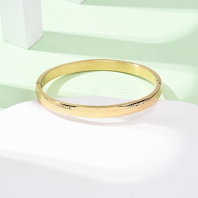 304 Stainless Steel Bangles for Women BJEW-B161-05G-1